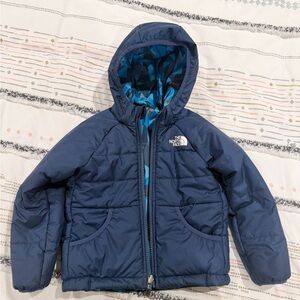 The North Face Navy Reversible Perrito Hooded Jacket